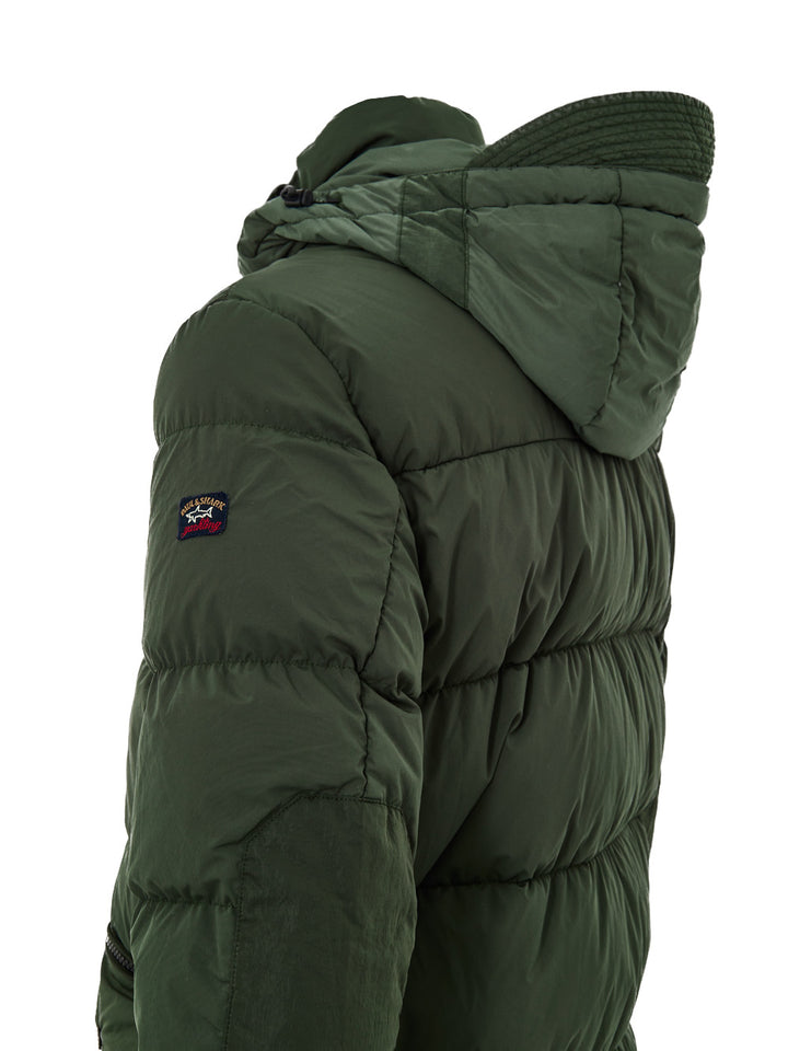 Giubbino Piumino Lungo Verde Paul & Shark