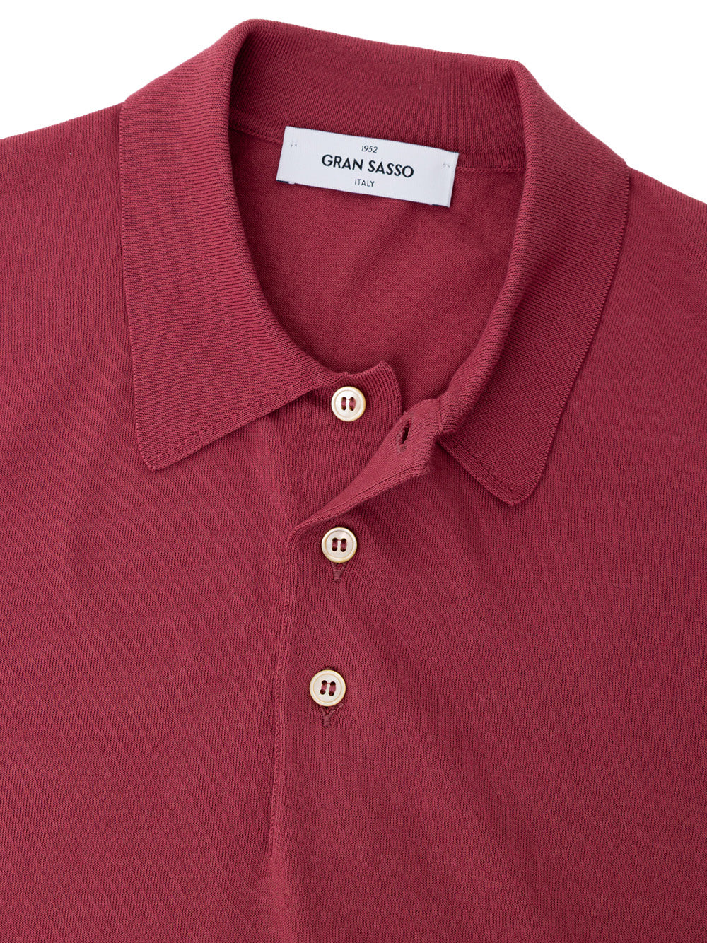 Polo Classica Knitting Pattern in Rosso Ciliegia Gran Sasso