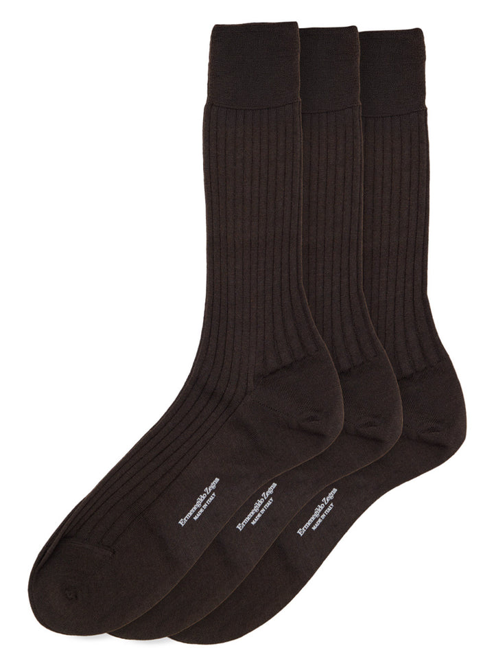 Calzini Tripack in misto  lana merinos Zegna