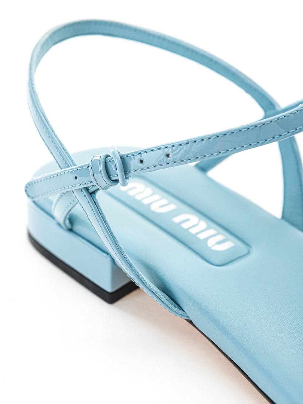 Miu Miu Light Blue Patent Flip Flop Sandal