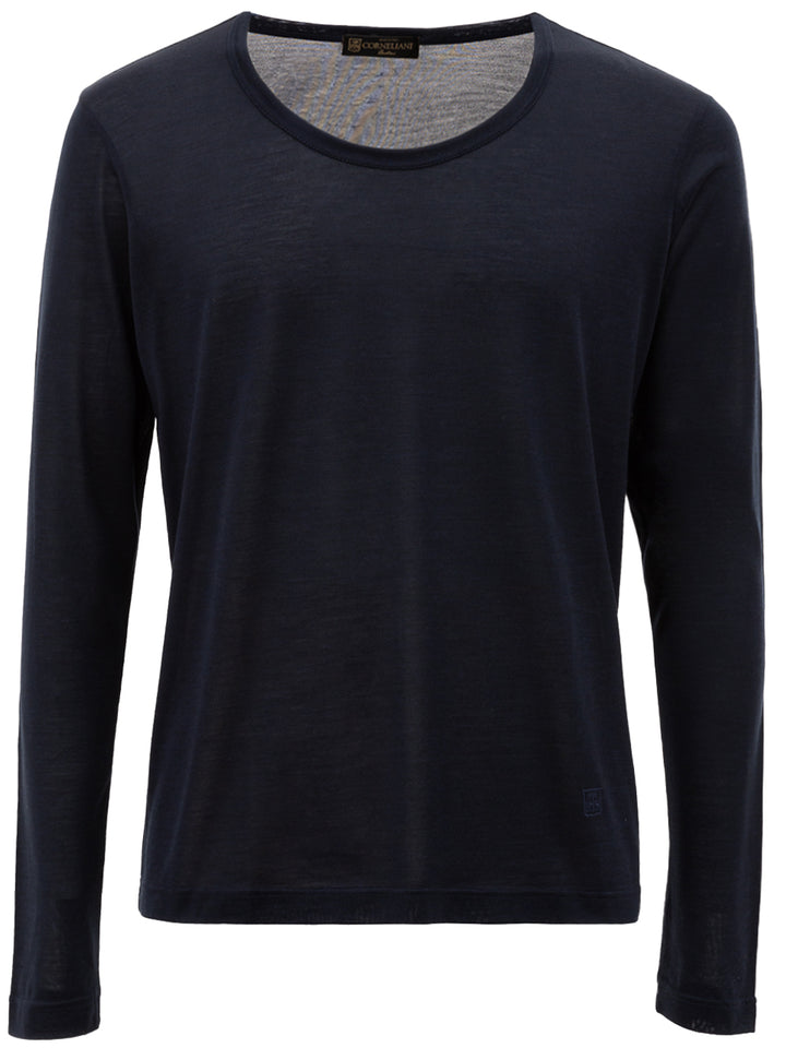 Corneliani Long Sleeve Silk T-shirt