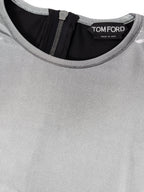 Maglietta in tessuto metallizzato argento Tom Ford