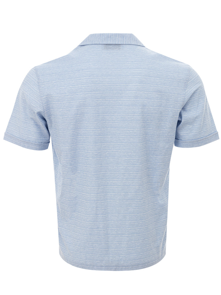 Gran Sasso Light Blue Linen Blend Half Sleeve Shirt