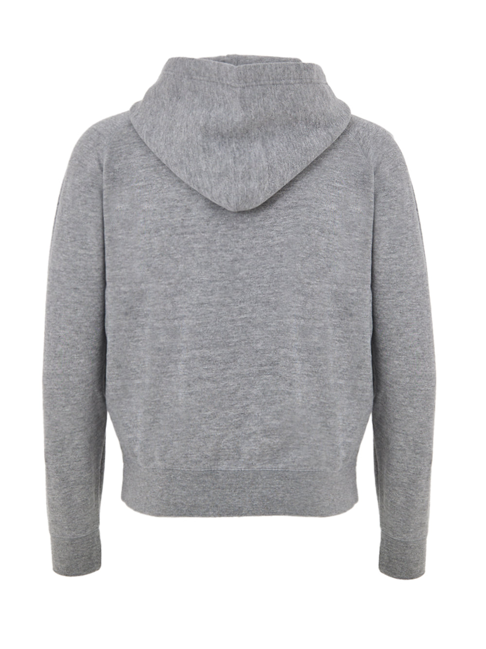 Felpa con Cappuccio e Mezza Zip in Grigio Tom Ford