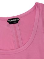 Top smanicato in seta rosa Tom Ford