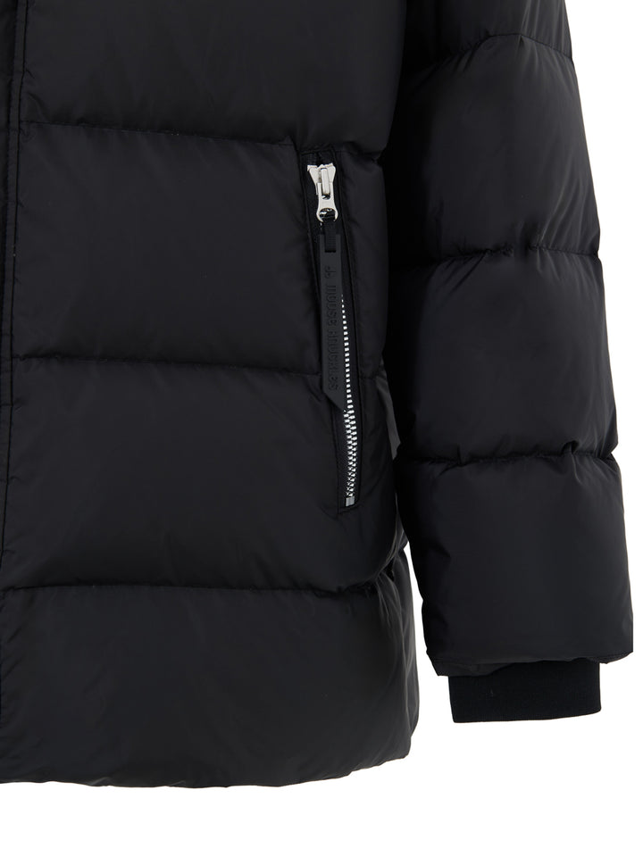 Giubbino Imbottito con Cappuccio in Nero Moose Knuckles