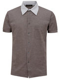 Camicia Corneliani grigio con bottoni e taschino