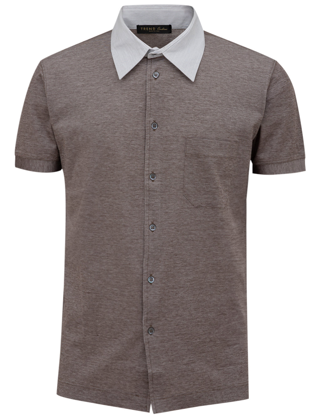 Camicia Corneliani grigio con bottoni e taschino