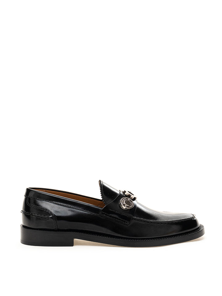 Burberry Moccasin in Black Brushed Leather