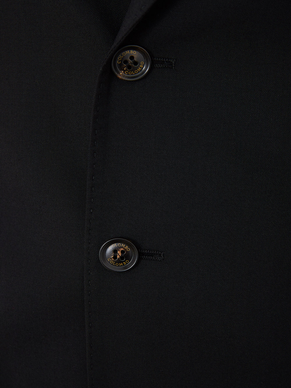 Black Cashmere Two-Button Colombo Jacket