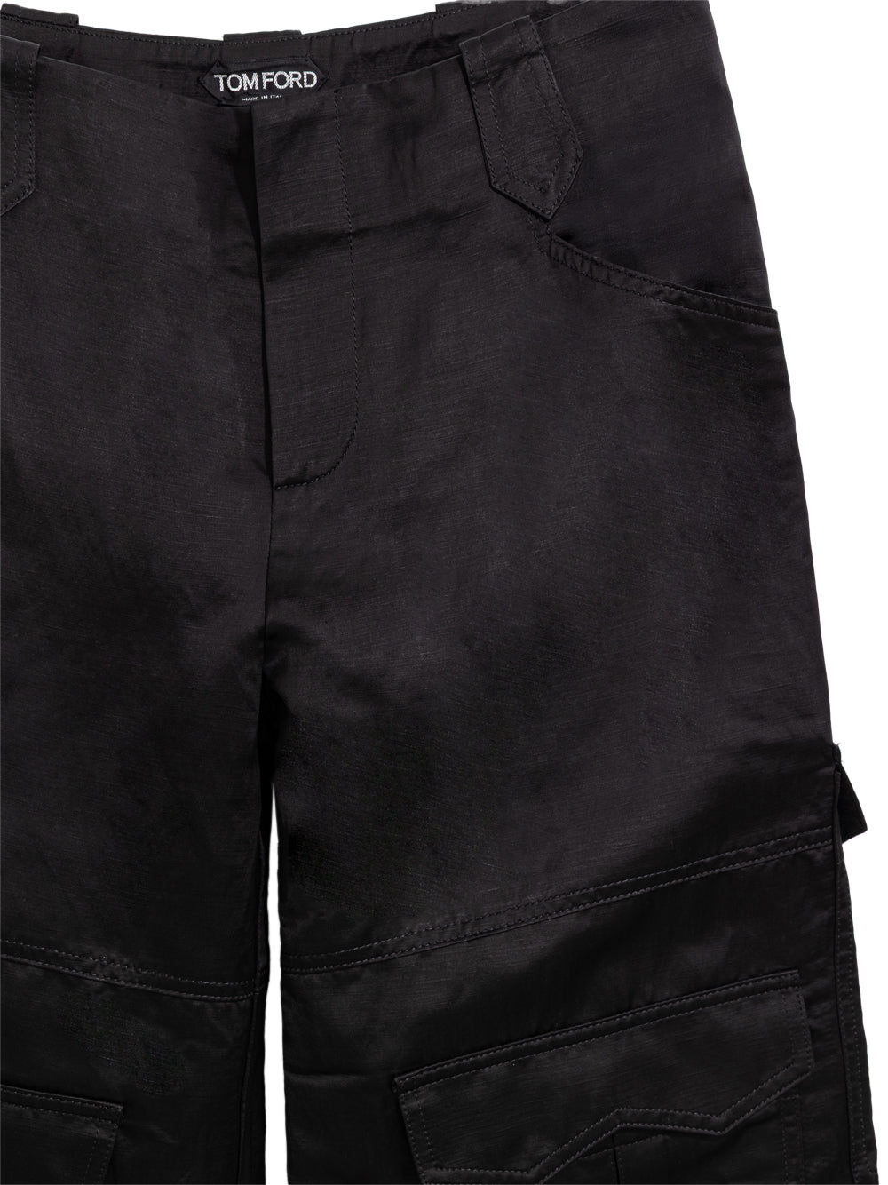 Pantalone Cargo in Viscosa Nera Tom Ford