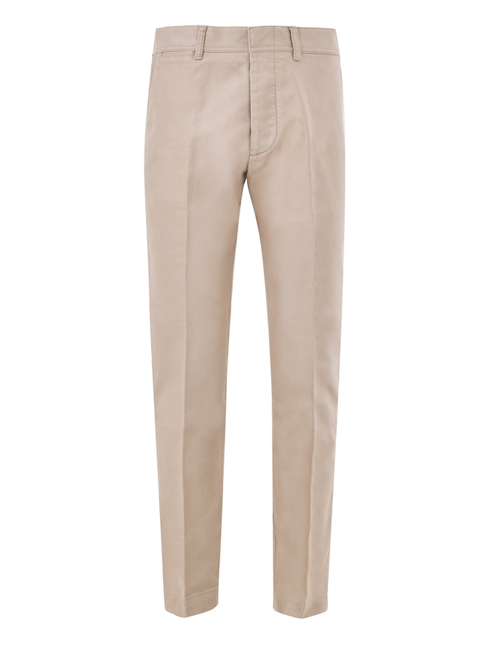 Pantalone Chino in Tessuto Tecnico Beige Tom Ford