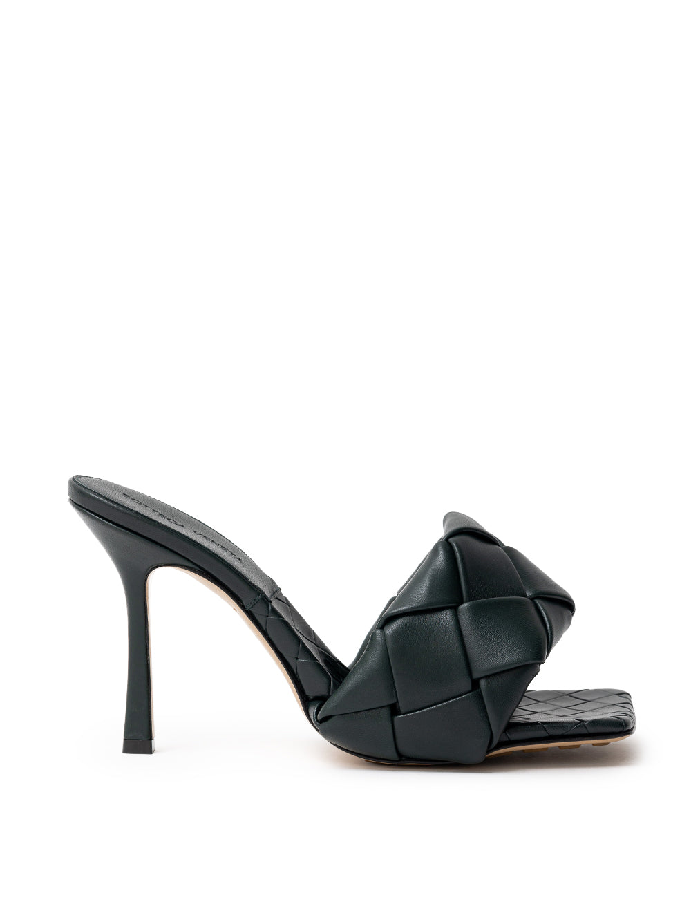Sandalo Mule Lido in Verde Scuro Bottega Veneta