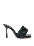 Sandalo Mule Lido in Verde Scuro Bottega Veneta