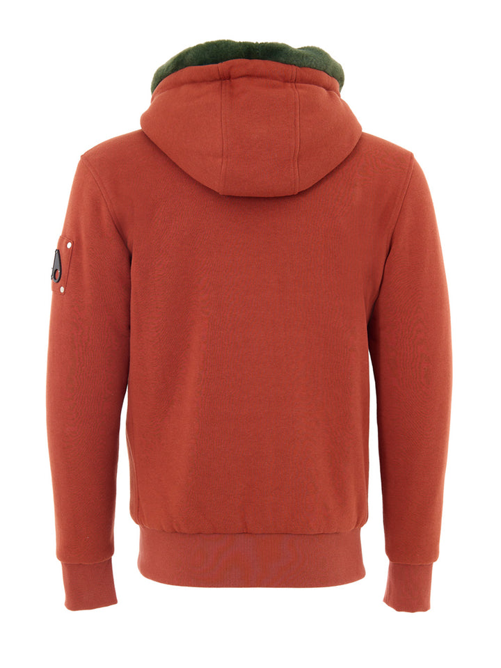 Felpa con Zip e Cappuccio Imbottita con Pelo Interno Moose Knuckles