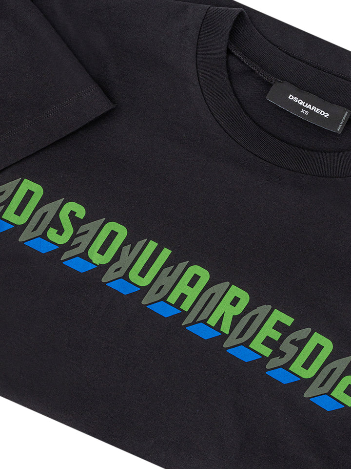 T-Shirt Over con Logo Dsquared2