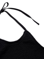 Costume Due Pezzi in Nero Lavorazione Mille Pieghe Bottega Veneta