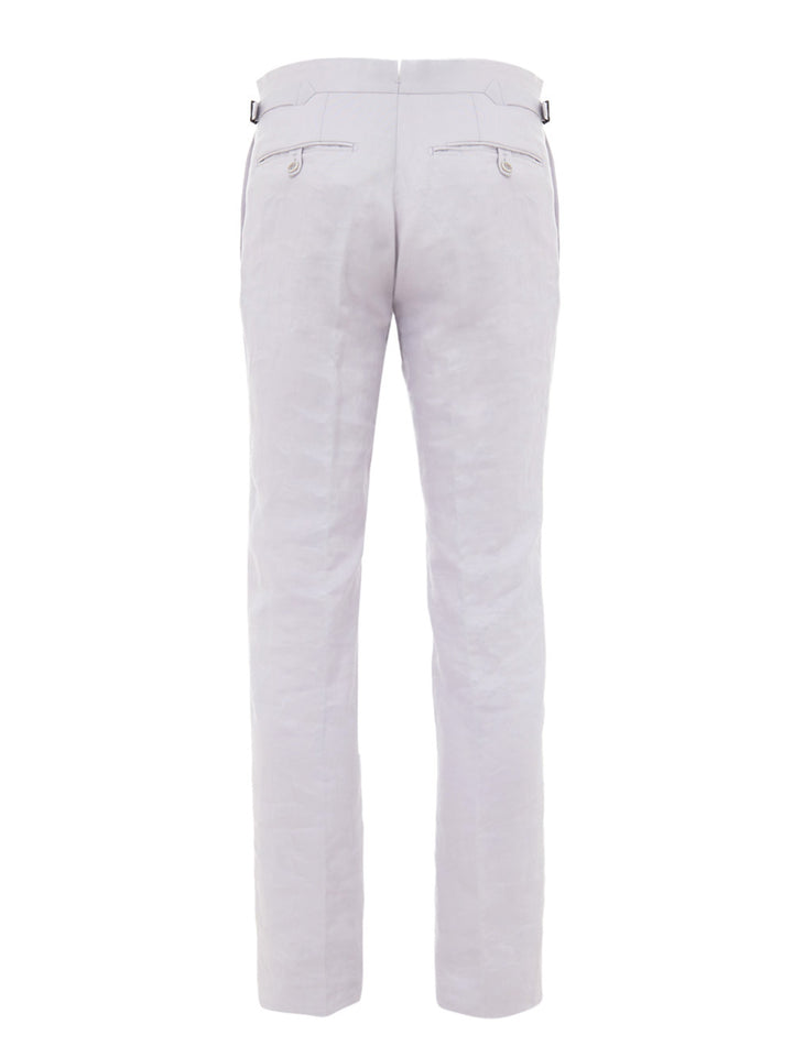 Pantaloni Eleganti in Lino Lilla Tom Ford