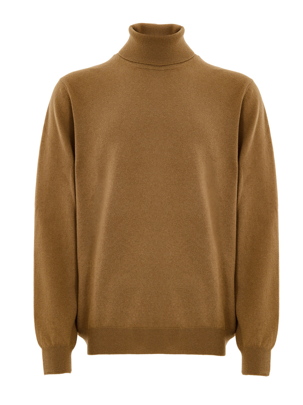 Maglione Dolcevita Marrone in Lana Sottile Gran Sasso