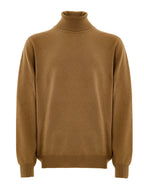 Maglione Dolcevita Marrone in Lana Sottile Gran Sasso