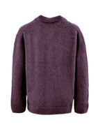 Cardigan con Colletto alla Corena in Bordeaux Gran Sasso