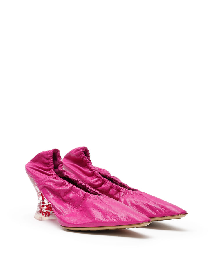 Décolleté Pump Almond in Pelle Fucsia Bottega Veneta