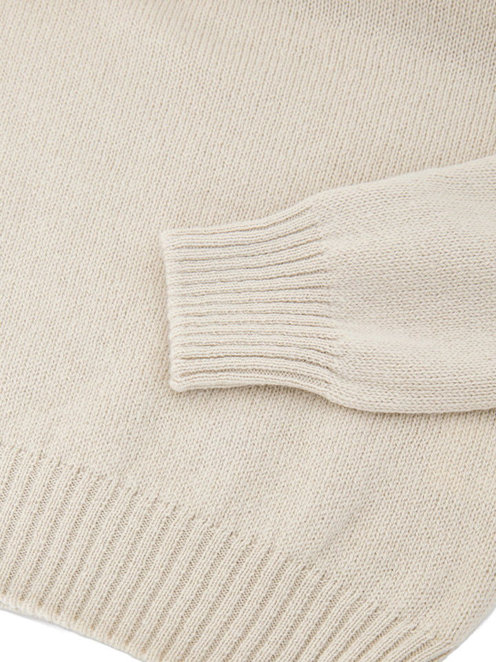 Maglione Dolcevita Beige in Lana Gran Sasso