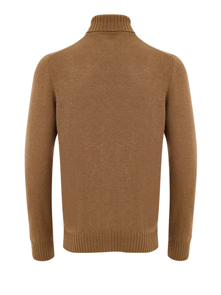 Maglione Dolcevita Marrone in Lana Gran Sasso