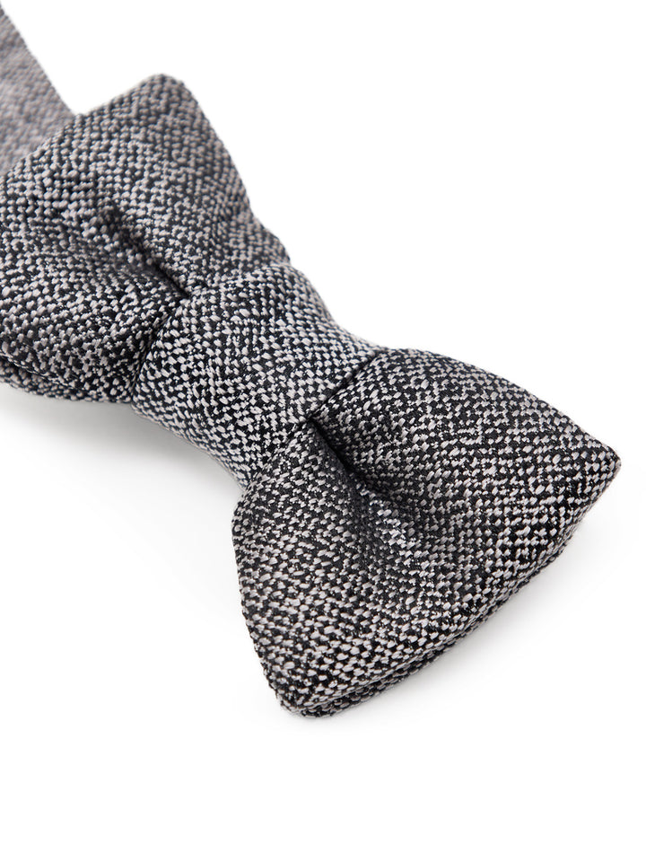 Papillon Grigio/Nero in Seta Effetto Knitwear Tom Ford