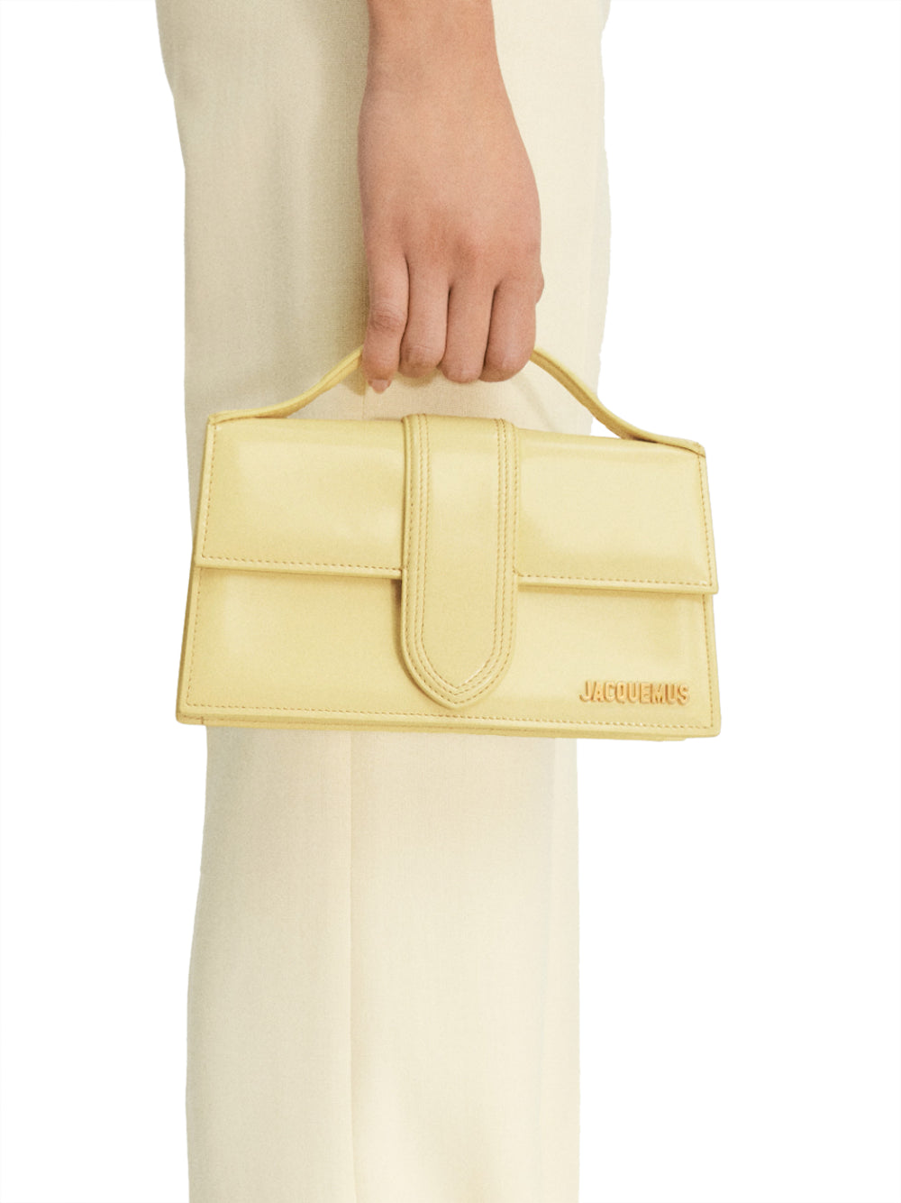 Sac Le Grand Enfant en Cuir Jaune Jacquemus