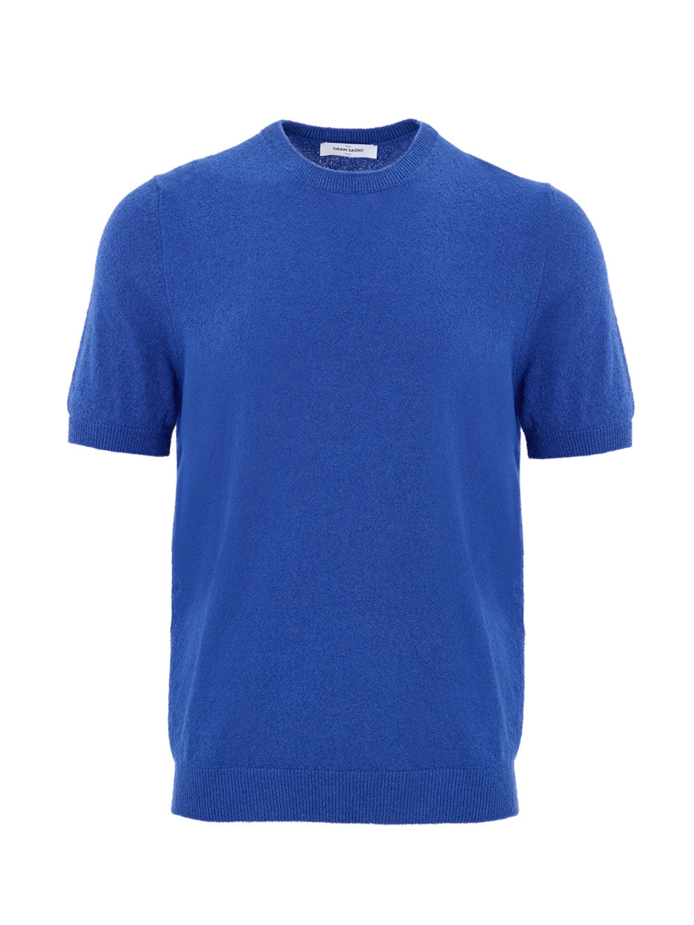 Maglia Mezza Manica Effetto Knitwear in Blu Gran Sasso