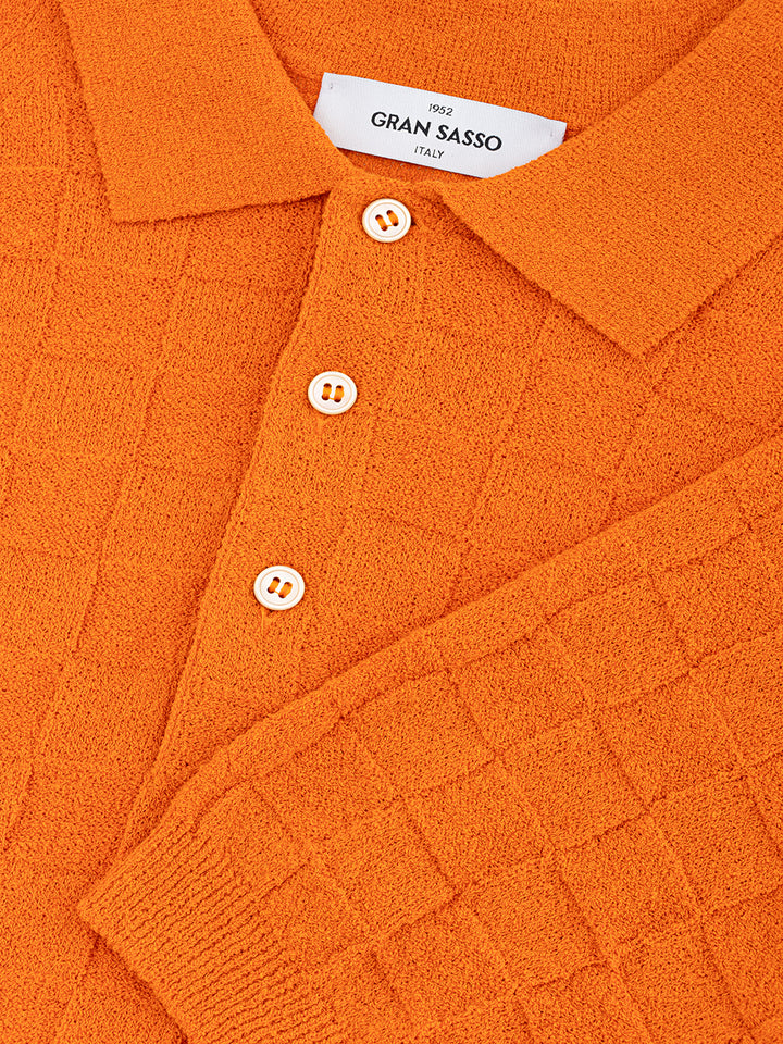 Polo Knitwear Arancione Gran Sasso