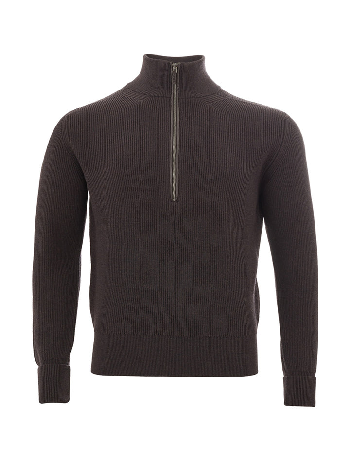 Half Zip Mock Neck Sweater