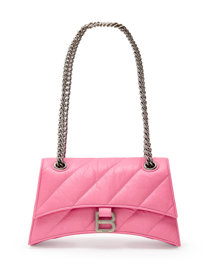 Συντριβή τσάντα ώμου με ασημένια αλυσίδα Balenciaga