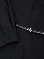 Abito Tuta in Nero con Cintura Gucci