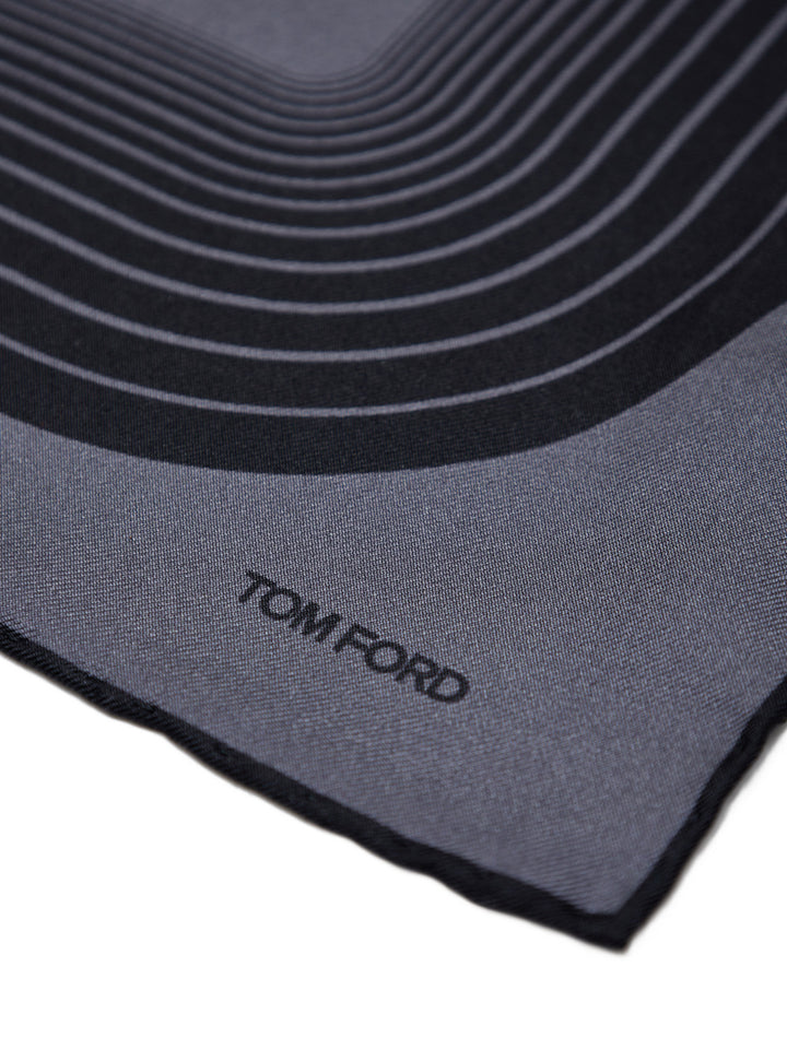 Fazzoletto da Taschino in Seta Grigio Scuro Tom Ford
