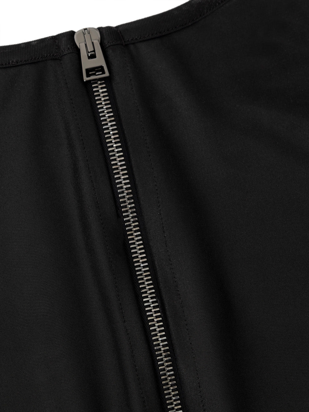 Tom Ford Maglia in Viscosa Nera con Zip Posteriore - Maniche Lunghe