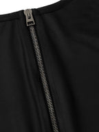 Tom Ford Maglia in Viscosa Nera con Zip Posteriore - Maniche Lunghe
