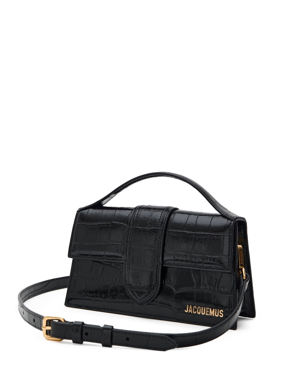 Borsa a Spalla Le Grand Bambino in Stampa Cocco Nero Jacquemus