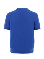 Maglia Mezza Manica Effetto Knitwear in Blu Gran Sasso