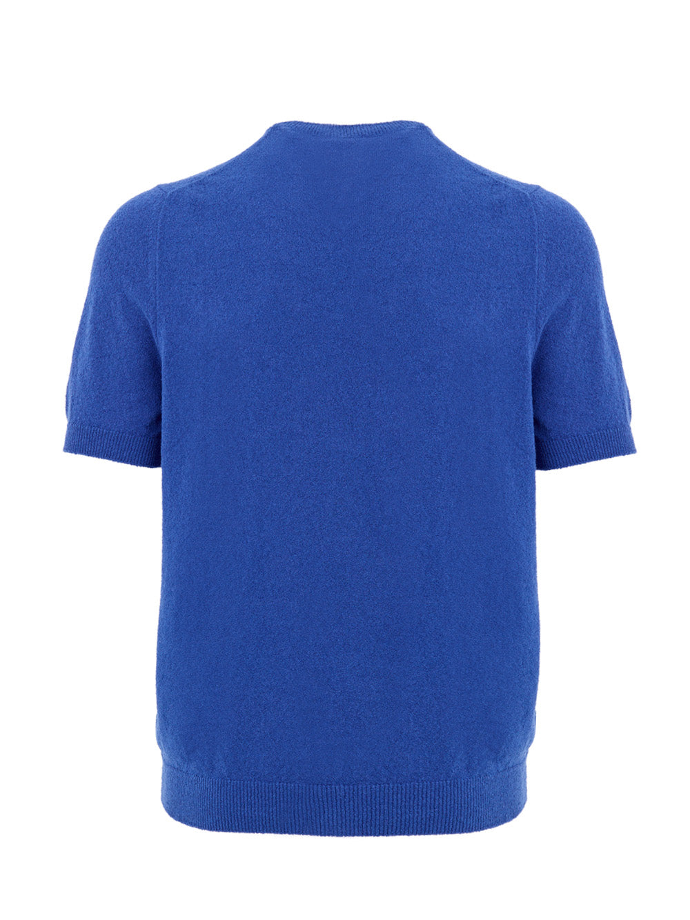 Maglia Mezza Manica Effetto Knitwear in Blu Gran Sasso