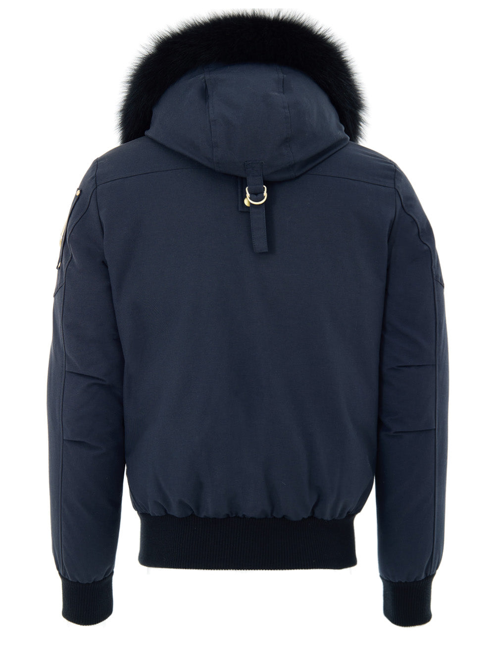 Giubbino Bomber Blu con Cappuccio e Pelliccia Moose Knuckles