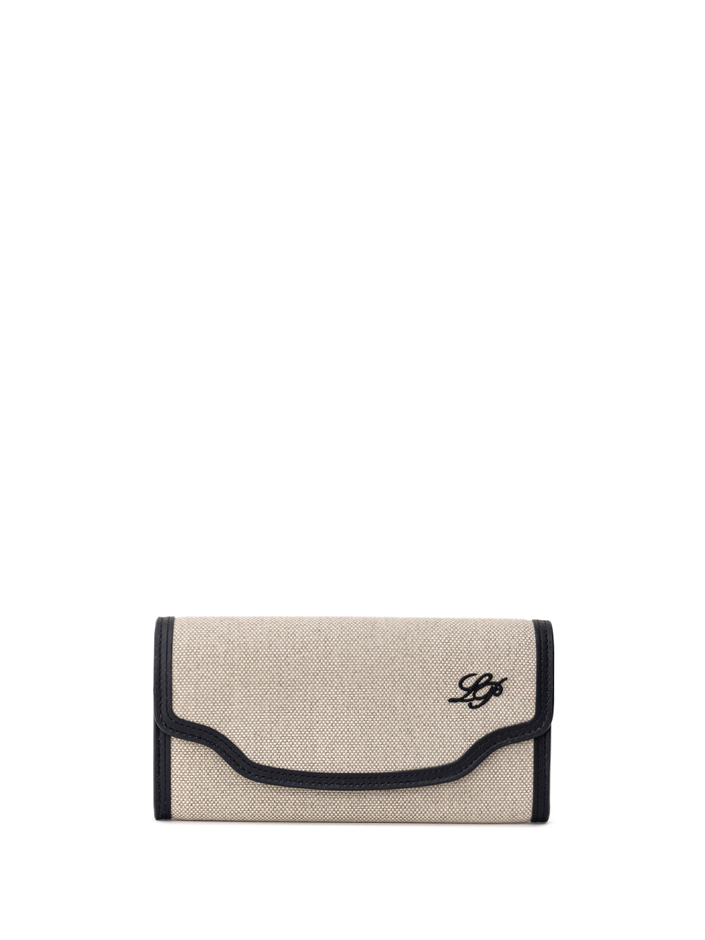 Portafogli in Canvas Beige e Pelle Loro Piana
