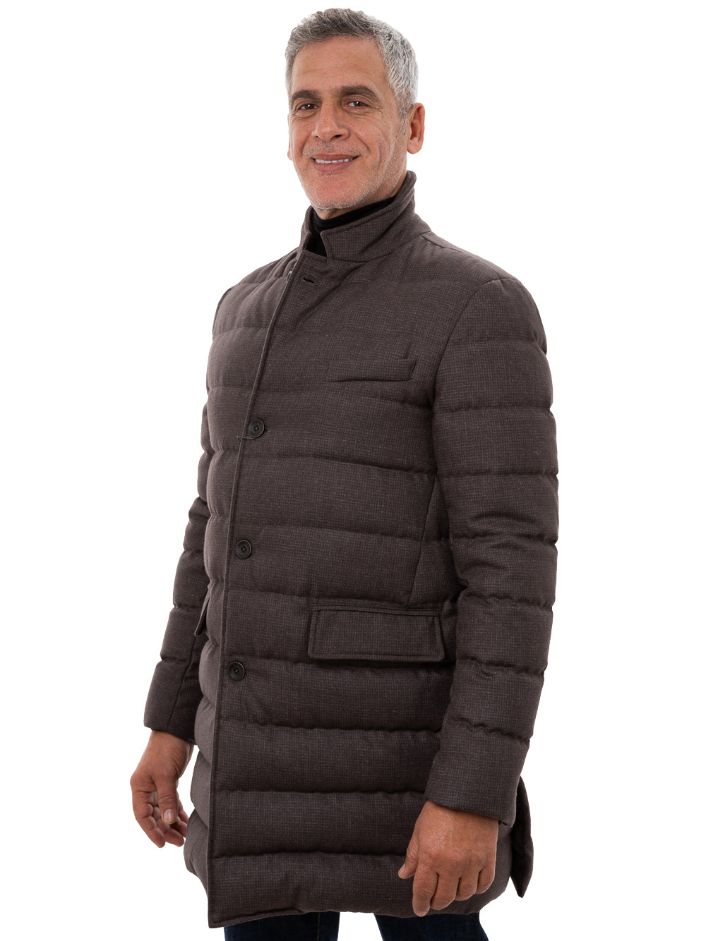 Cappotto imbottito con colletto Herno