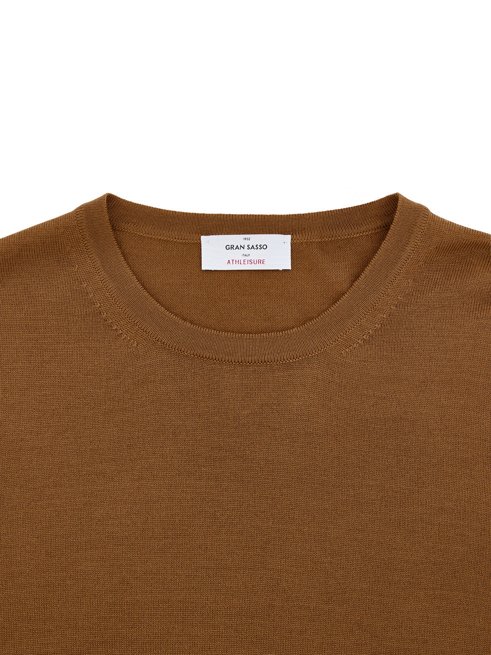 Maglione Girocollo Marrone in Lana Sottile Gran Sasso