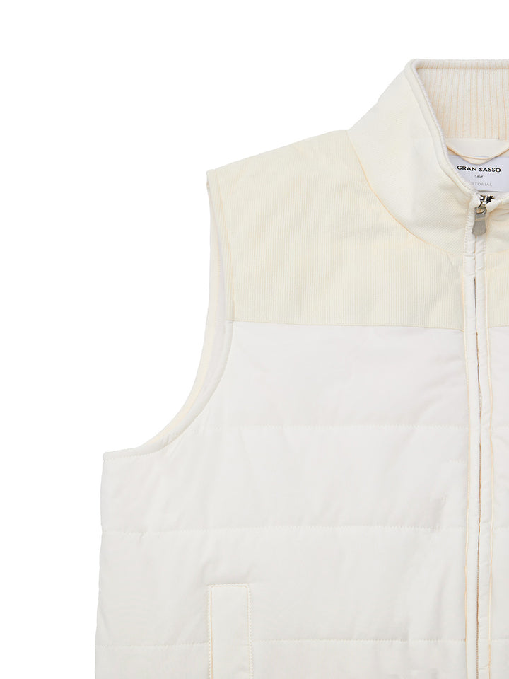 Giubbino Smanicato Imbottito Bianco Gran Sasso