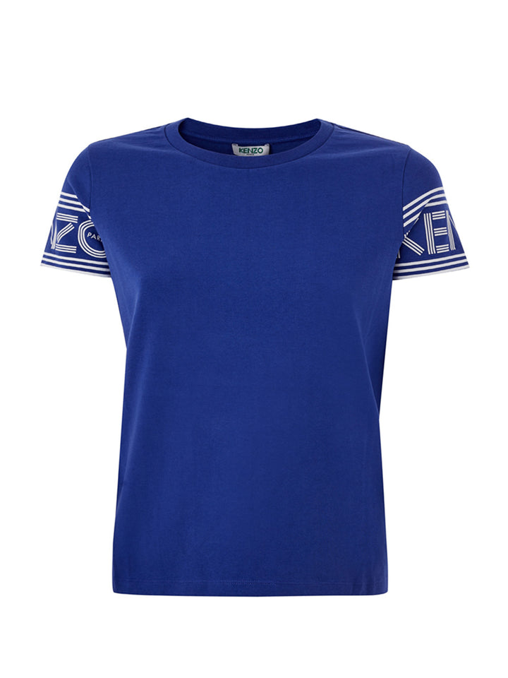 Kenzo T-shirt en coton bleu électrique