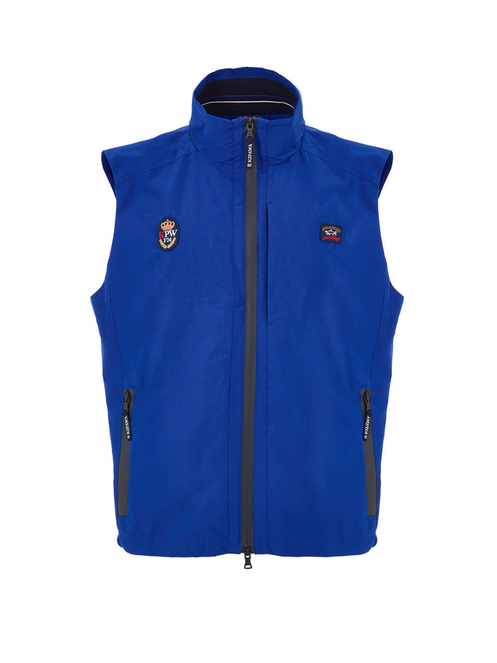 Giubbino Smanicato in Tessuto Tecnico Blu Paul & Shark