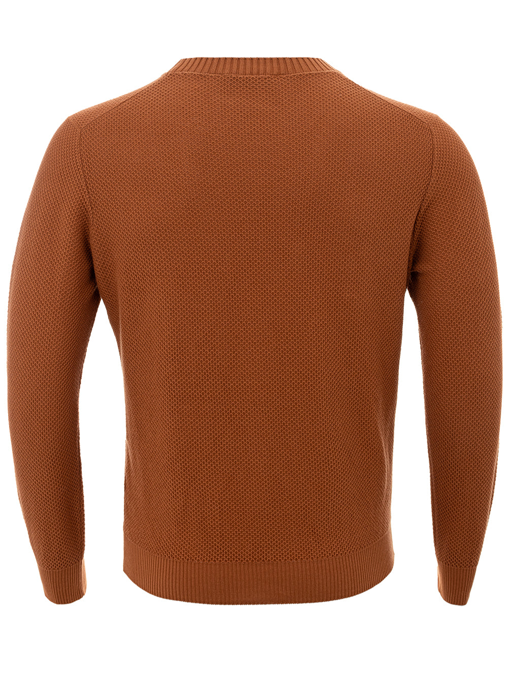 Gran Sasso Brown Cotton Crew Neck Sweater