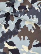 Fazzoletto da Taschino in Seta Grigio Chiaro con Stampa Camouflage Tom Ford